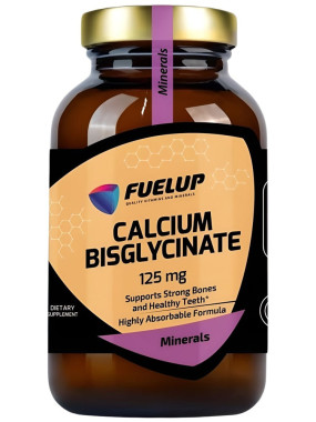 FuelUp Calcium Bisglycinate 125 mg Кальций, FuelUp Calcium Bisglycinate 125 mg - FuelUp Calcium Bisglycinate 125 mg Кальций